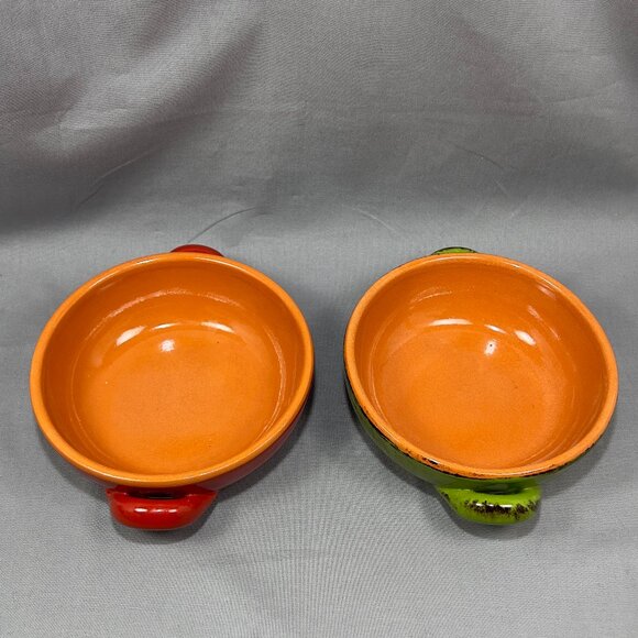 De Silva Earthenware Terracotta Pottery Glazed Green Casserole Chili Bowl Italy - Picture 5 of 13